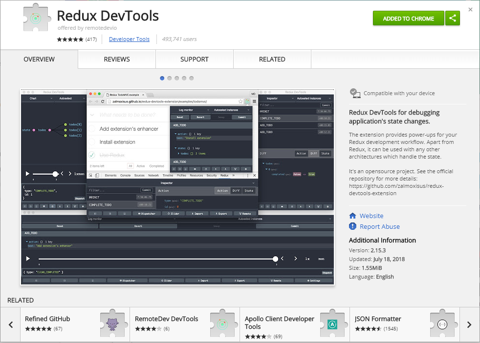 Redux DevTools Extension